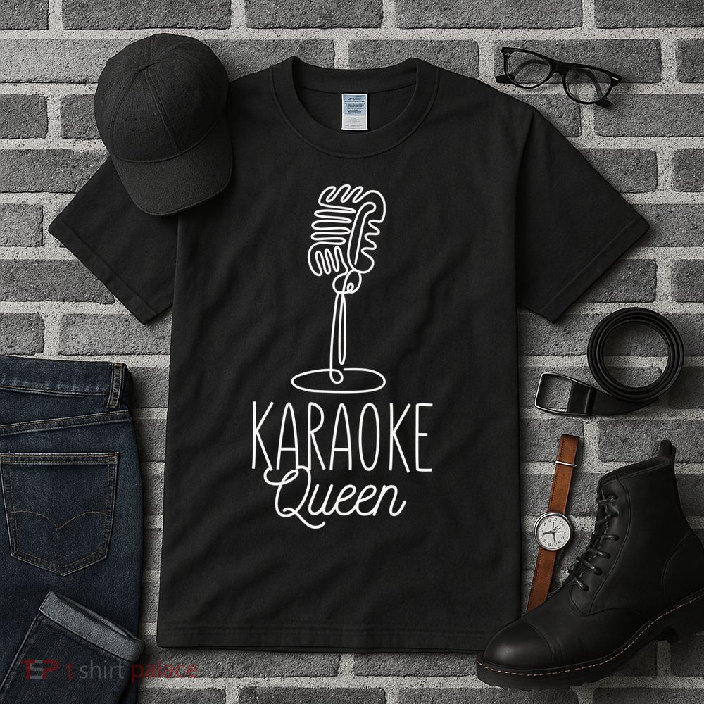 Karaoke Queen Microphone Musical Tall T-Shirt