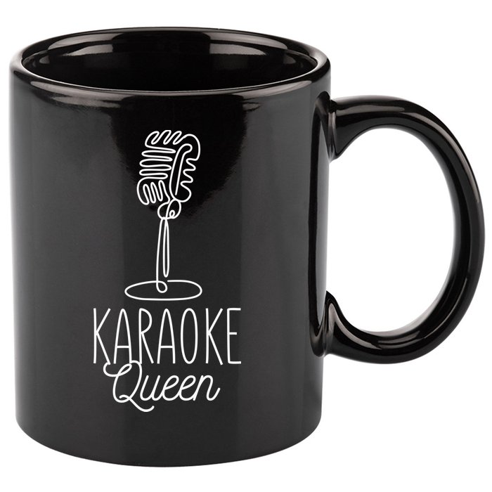 Karaoke Queen Microphone Musical 11oz C Handle Ceramic Mug