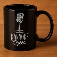 Karaoke Queen Microphone Musical 11oz C Handle Ceramic Mug