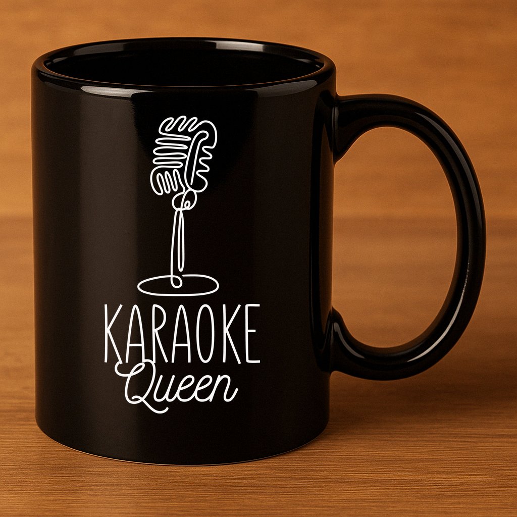 Karaoke Queen Microphone Musical 11oz C Handle Ceramic Mug