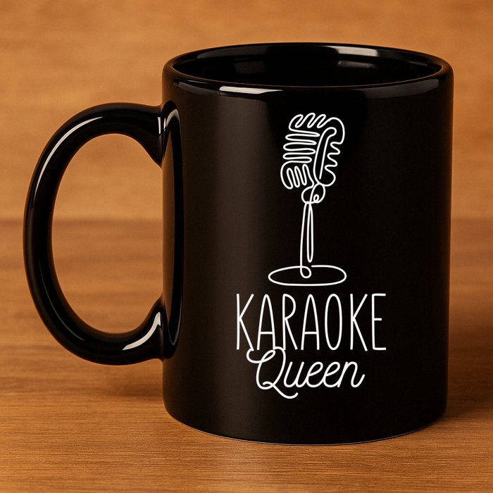 Karaoke Queen Microphone Musical 11oz C Handle Ceramic Mug