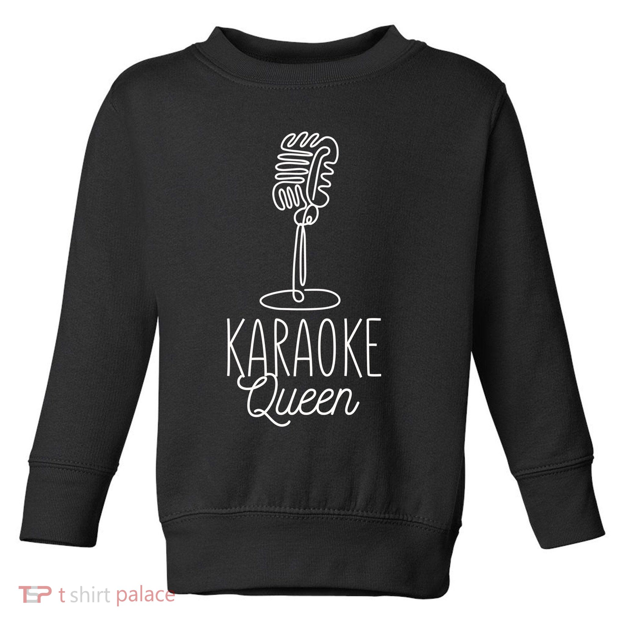 Karaoke Queen Microphone Musical Toddler Sweatshirt
