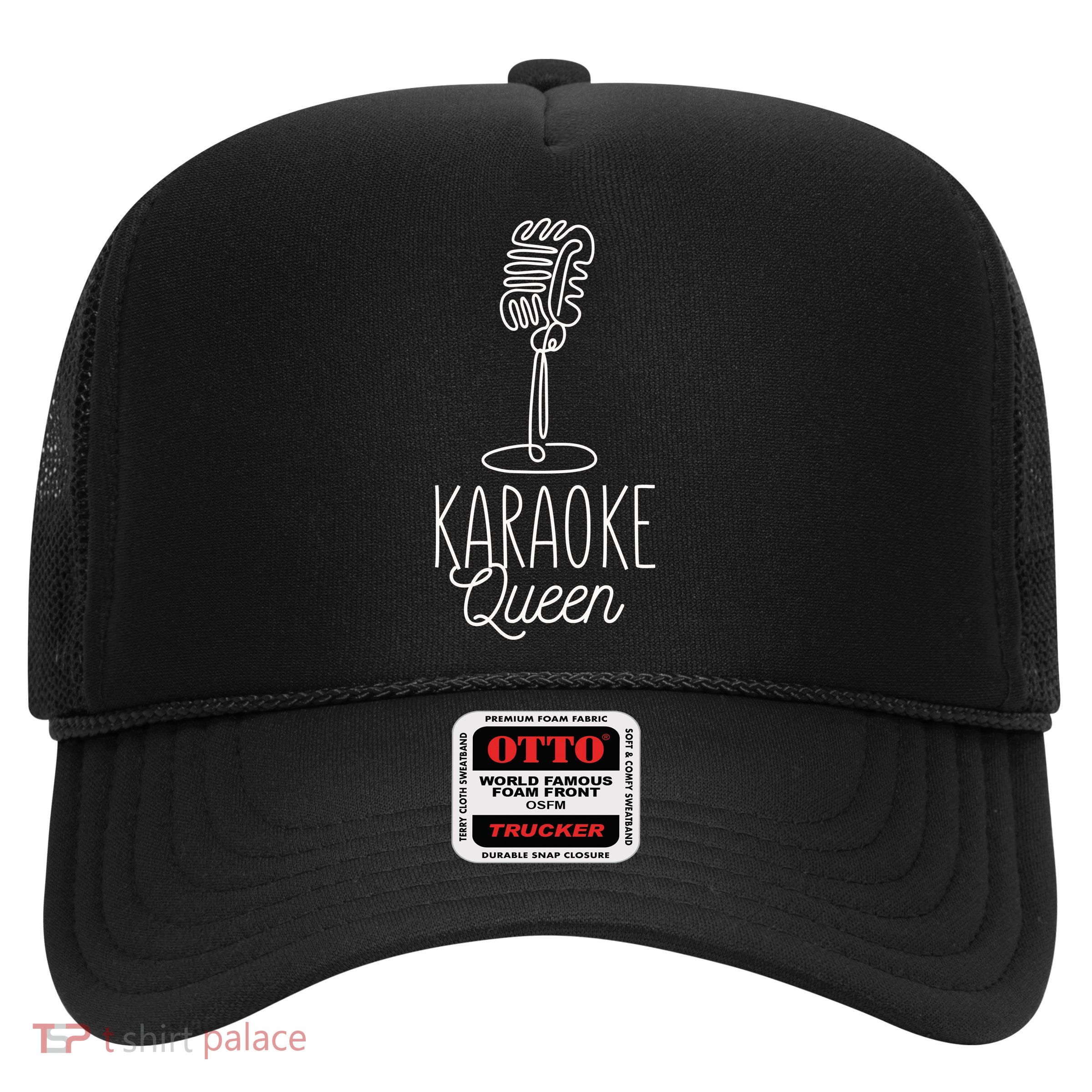 Karaoke Queen Microphone Musical Trucker Hat