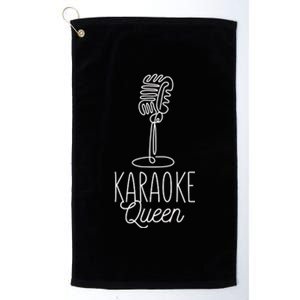 Karaoke Queen Microphone Musical Platinum Collection Golf Towel