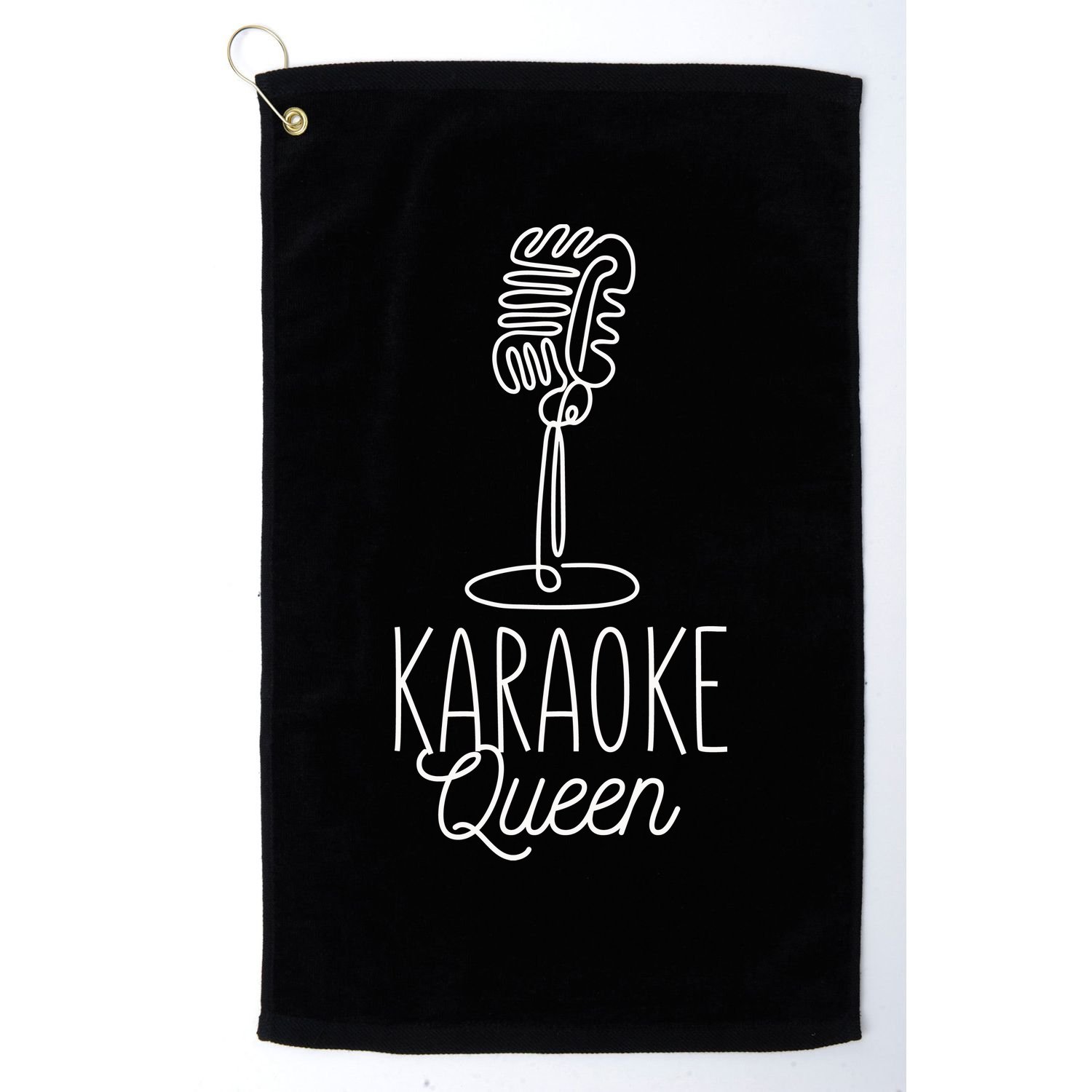 Karaoke Queen Microphone Musical Golf Towel