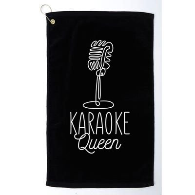 Karaoke Queen Microphone Musical Platinum Collection Golf Towel