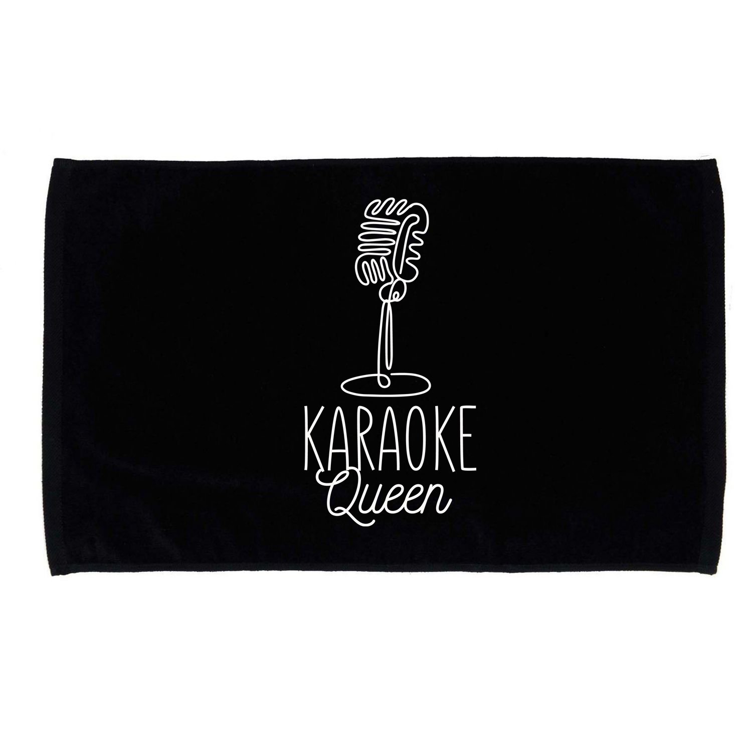 Karaoke Queen Microphone Musical Microfiber Hand Towel
