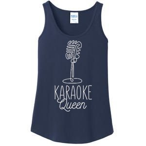 Karaoke Queen Microphone Musical Ladies Essential Tank