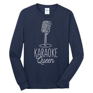 Karaoke Queen Microphone Musical Tall Long Sleeve T-Shirt