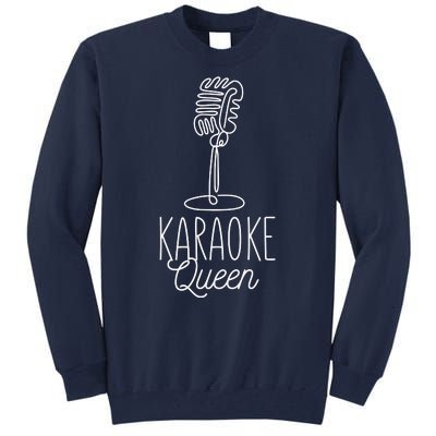 Karaoke Queen Microphone Musical Tall Sweatshirt