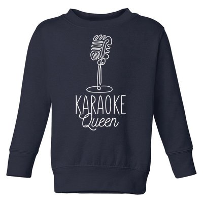 Karaoke Queen Microphone Musical Toddler Sweatshirt