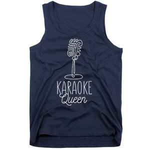 Karaoke Queen Microphone Musical Tank Top