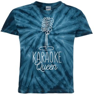 Karaoke Queen Microphone Musical Kids Tie-Dye T-Shirt