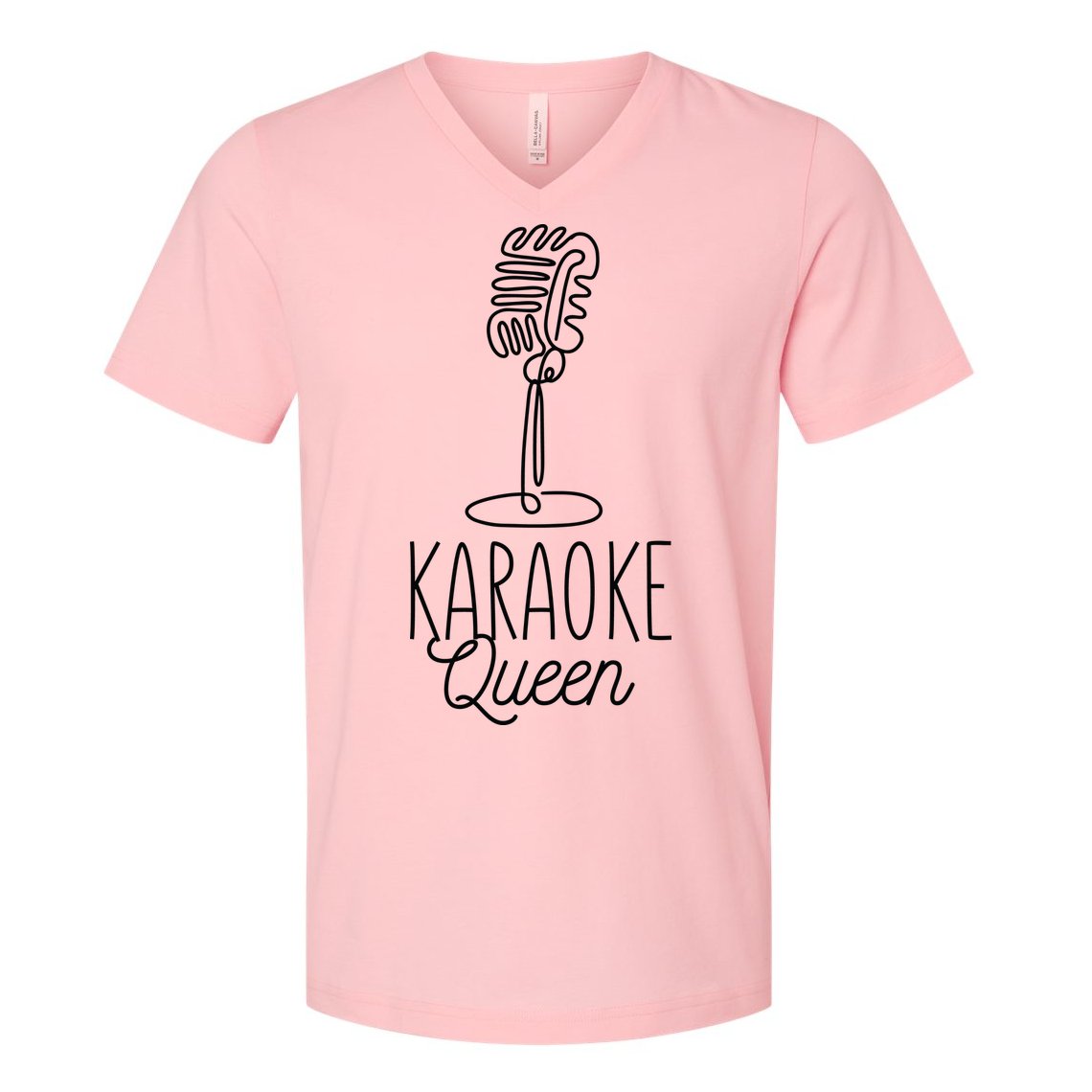 Karaoke Queen Microphone Musical V-Neck T-Shirt