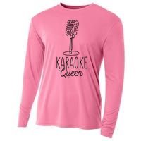 Karaoke Queen Microphone Musical Cooling Performance Long Sleeve Crew