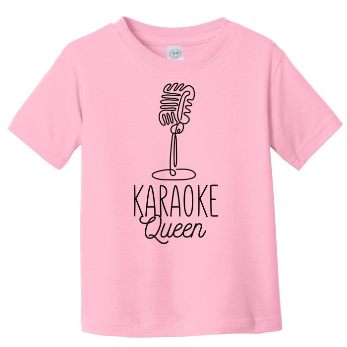 Karaoke Queen Microphone Musical Toddler T-Shirt