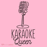 Karaoke Queen Microphone Musical Women's V-Neck T-Shirt