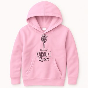 Karaoke Queen Microphone Musical Kids Hoodie