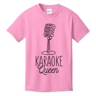Karaoke Queen Microphone Musical Kids T-Shirt