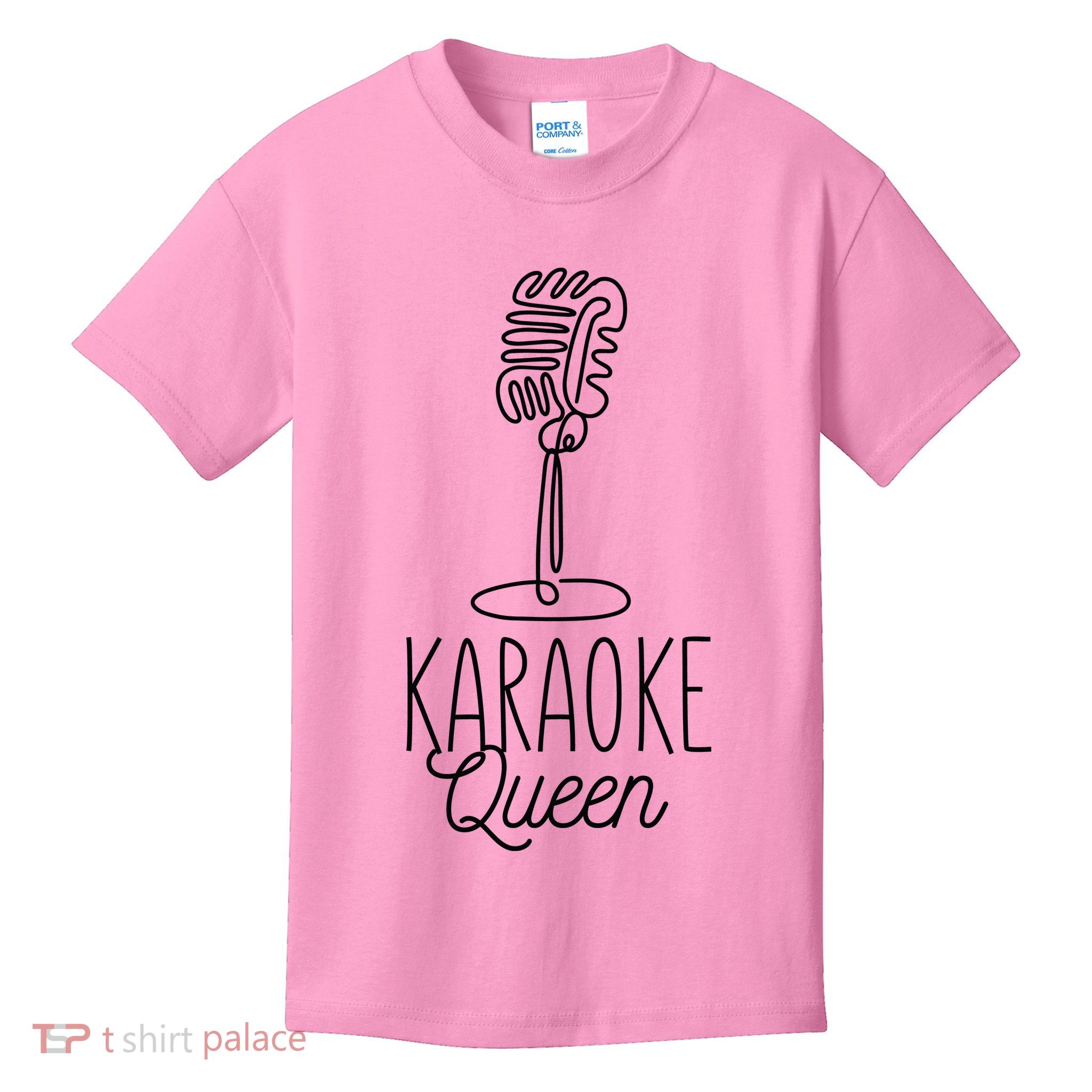 Karaoke Queen Microphone Musical Kids T-Shirt