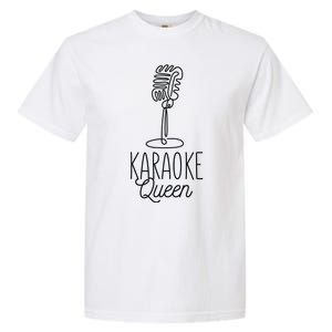 Karaoke Queen Microphone Musical Garment-Dyed Heavyweight T-Shirt