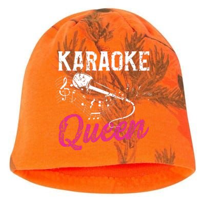 Karaoke Queen Night Funny Singer Bar Music Lover Singing Kati - Camo Knit Beanie