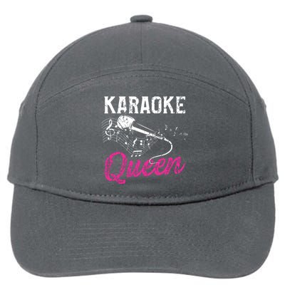 Karaoke Queen Night Funny Singer Bar Music Lover Singing 7-Panel Snapback Hat