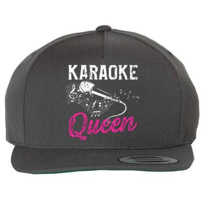 Karaoke Queen Night Funny Singer Bar Music Lover Singing Wool Snapback Cap