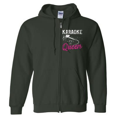 Karaoke Queen Night Funny Singer Bar Music Lover Singing Full Zip Hoodie