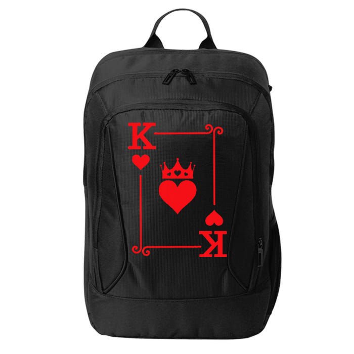 King & Queen Of Hearts Matching Couple King Of Hearts City Backpack