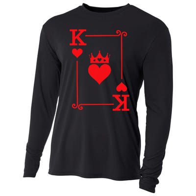 King & Queen Of Hearts Matching Couple King Of Hearts Cooling Performance Long Sleeve Crew