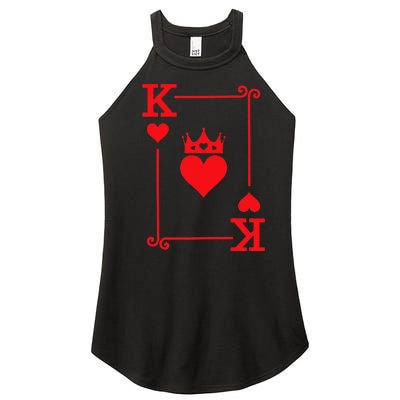 King & Queen Of Hearts Matching Couple King Of Hearts Women’s Perfect Tri Rocker Tank