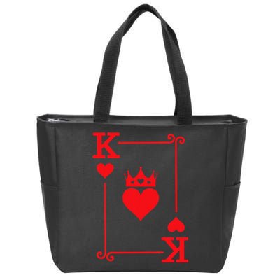 King & Queen Of Hearts Matching Couple King Of Hearts Zip Tote Bag