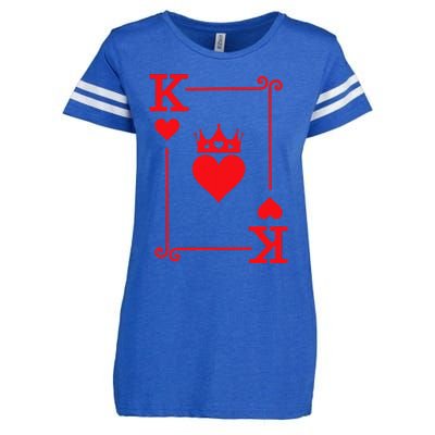 King & Queen Of Hearts Matching Couple King Of Hearts Enza Ladies Jersey Football T-Shirt