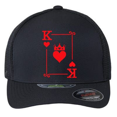 King Queen of Hearts Matching Couple King of Hearts Flexfit Unipanel Trucker Cap