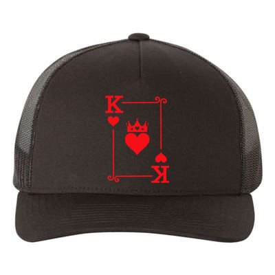 King Queen of Hearts Matching Couple King of Hearts Yupoong Adult 5-Panel Trucker Hat