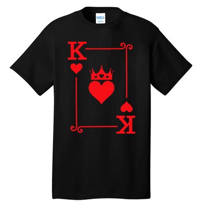 King Queen of Hearts Matching Couple King of Hearts Tall T-Shirt