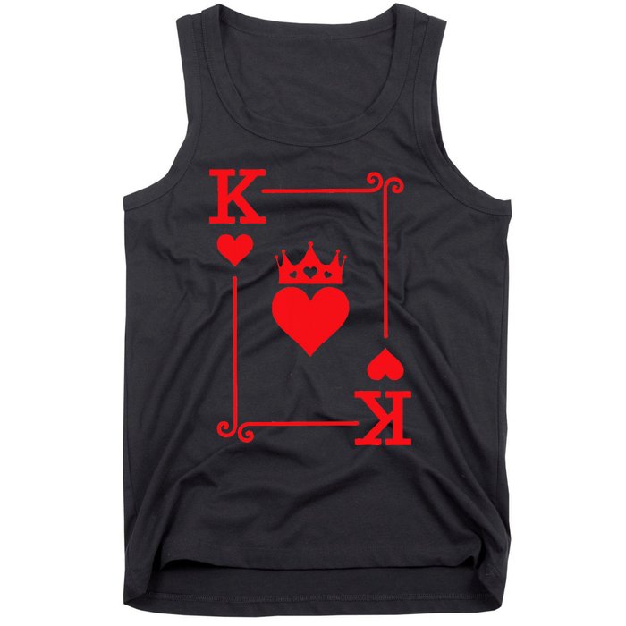 King Queen of Hearts Matching Couple King of Hearts Tank Top