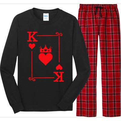 King & Queen of Hearts Matching Couple King of Hearts Long Sleeve Pajama Set