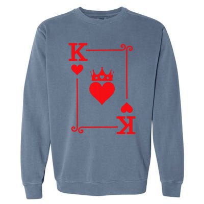 King & Queen of Hearts Matching Couple King of Hearts Garment-Dyed Sweatshirt