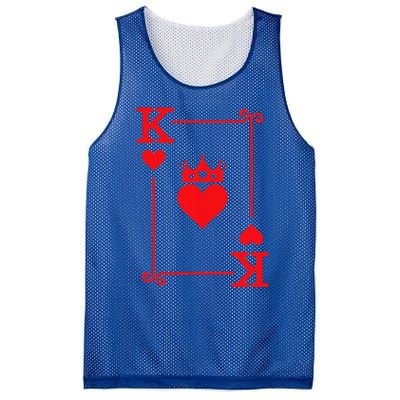 King & Queen of Hearts Matching Couple King of Hearts Mesh Reversible Basketball Jersey Tank