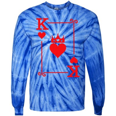 King & Queen of Hearts Matching Couple King of Hearts Tie-Dye Long Sleeve Shirt