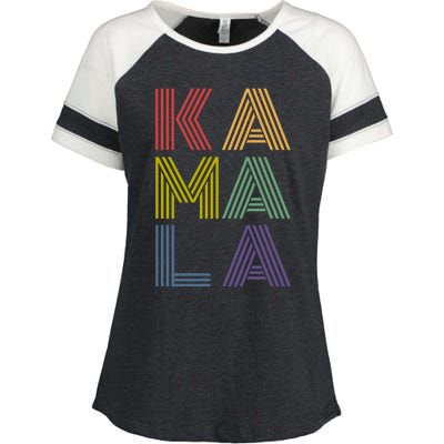 Kamala Retro 70s Vintage Gift Enza Ladies Jersey Colorblock Tee