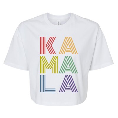 Kamala Retro 70s Vintage Gift Bella+Canvas Jersey Crop Tee