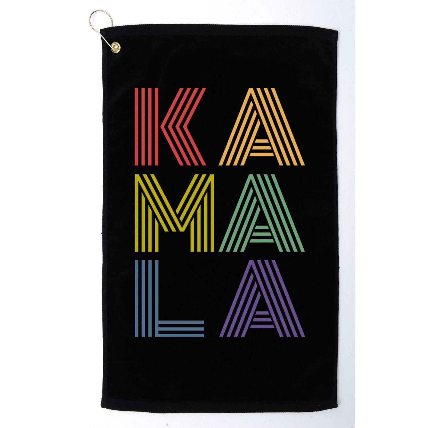 Kamala Retro 70s Vintage Meaningful Gift Golf Towel