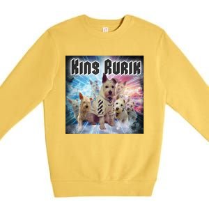 King Rusya 80s Design King Rurik Cute Premium Crewneck Sweatshirt