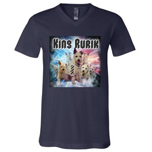 King Rusya 80s Design King Rurik Cute V-Neck T-Shirt