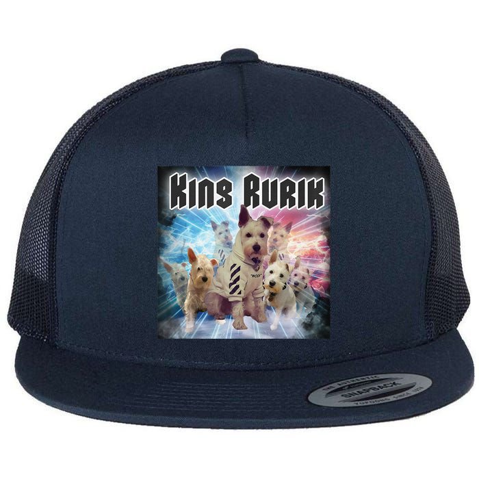 King Rusya 80s Design King Rurik Cute Flat Bill Trucker Hat