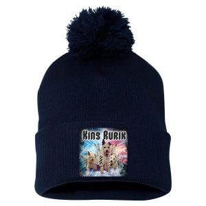 King Rusya 80s Design King Rurik Cute Pom Pom 12in Knit Beanie