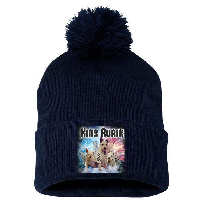 King Rusya 80s Design King Rurik Cute Pom Pom 12in Knit Beanie